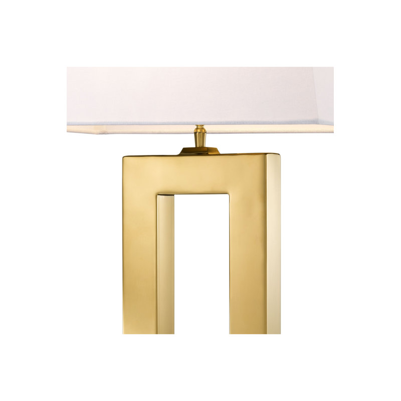 Arlington Table Lamp, White, Black/Silver