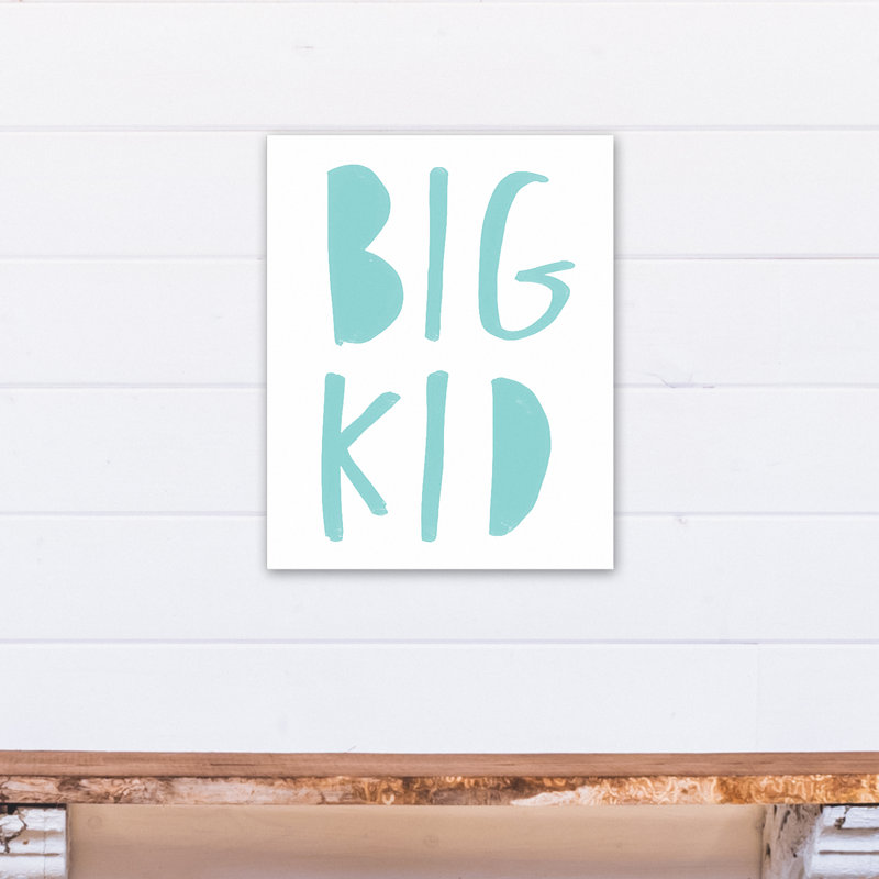 Art sur toile big enfant Benoit, Bleu sarcelle, H 20 po x l 16 po x P 1,25 po