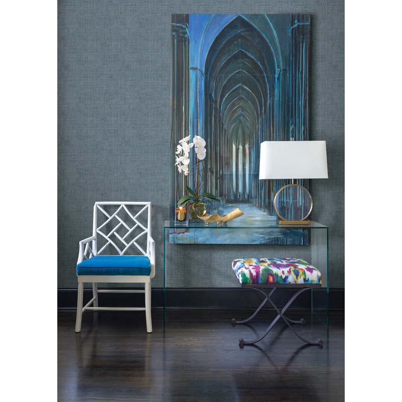 Rouleau de papier peint L 33 pi x l 20,5 po Wlikerson, Bleu