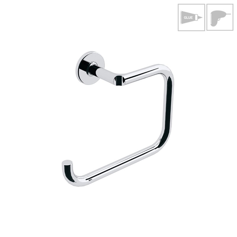 Sbeca Towel Ring, Polished Chrome