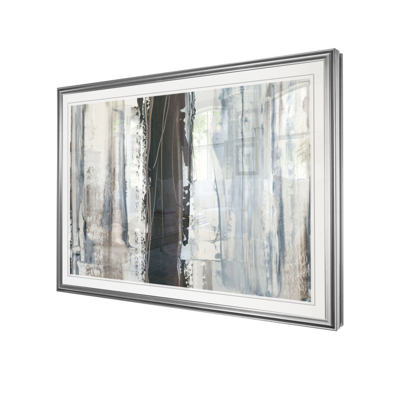 « icy horizon ii », impression, H 20 po x l 24 po x P 1,5 po, Cadre argenté