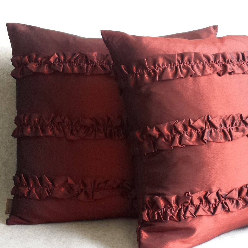 Oakmont Square Cushion, Red