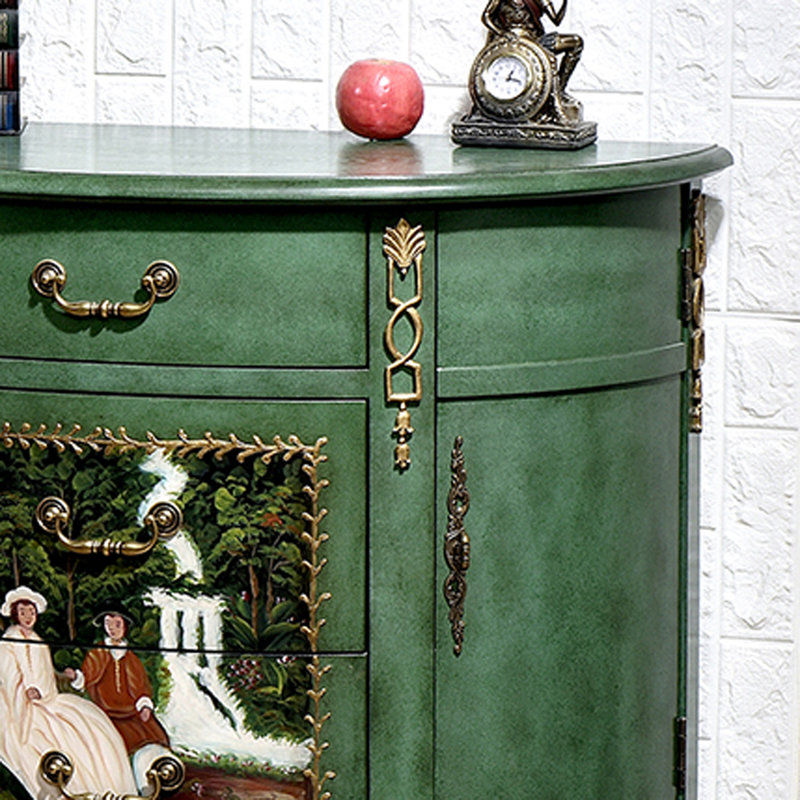 Three Drawer Decorative Cabinet with Hand-Painted