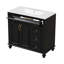 Meuble-lavabo 36 po avec lavabo en céramique, 4 tiroirs et 2 portes à fermeture en douceur-419107892