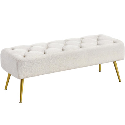 Banc avec repose-pieds Modern Velvet