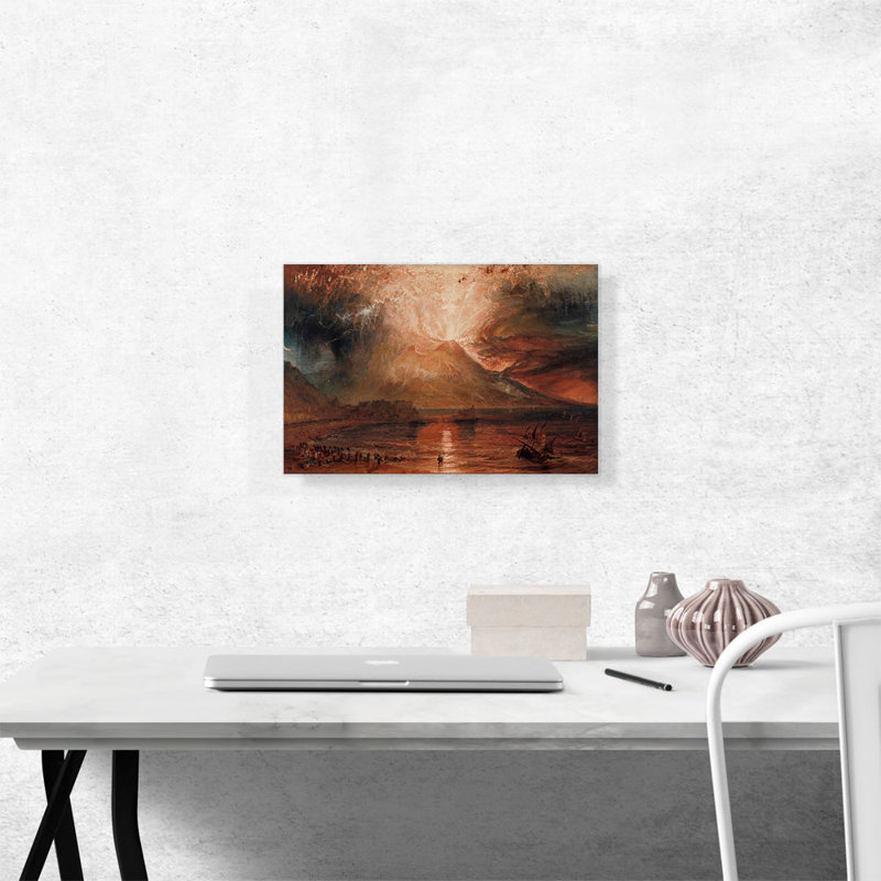 «Vesuvius in Eruption 1820» par J. M. W. Turner, reproduction d'art sur toile tendue, H 12 po x l 18 po x 1,5 po