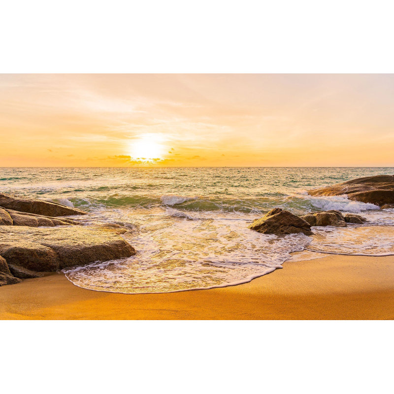 Murale pelez et collez de qualité supérieure - Sunset Beach, L 120 po x L 96 po