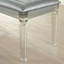 Classic 1Pc Bench Only Contemporary Solid Wood Acrylic Legs Crystal And Mirror Accent-1092344724