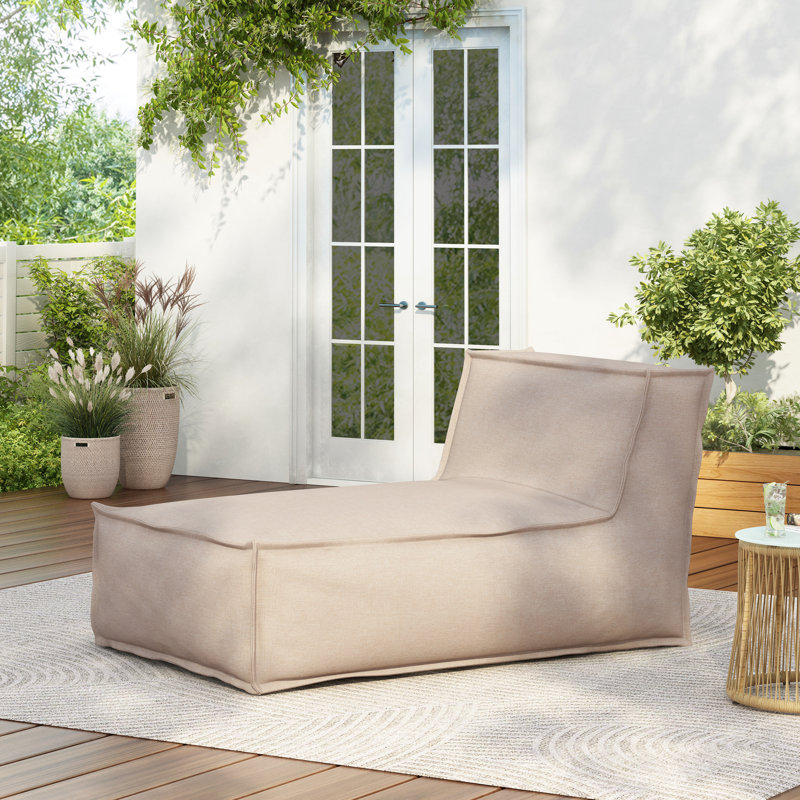 Fauteuil à billes d'extérieur, ensemble de 1, H 32 po x l 61 po x P 39 po, Rembourrage en mousse beige