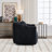 Upholstered Swivel Barrel Armchair-910433564