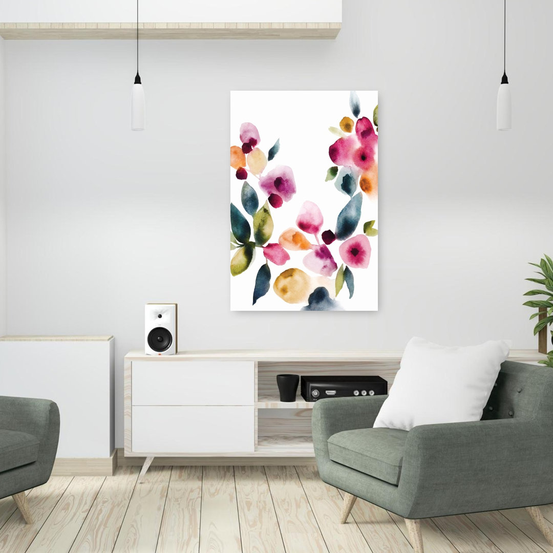 July Blooms 2 Abstract Contemporary Elegant Nature Wall Art Print