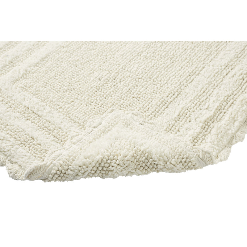 Rasika 100% Cotton Tufted 2 Piece Bathroom Rug Set, Reversible, Super Absorbent & Extra Soft Machine Washable Bath Rug Ideal for Shower & Tub Areas