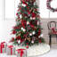 Jupe d'arbre de Noël en fausse fourrure
