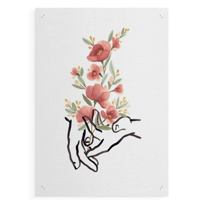 HandsAndFlowersII -Canvas Print Only - NOT FRAMED