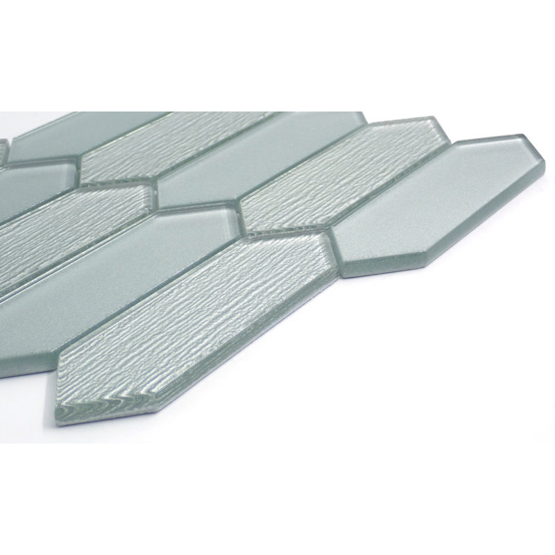 Picket™ 2" x 4" Glass Mosaic Tile, Silver