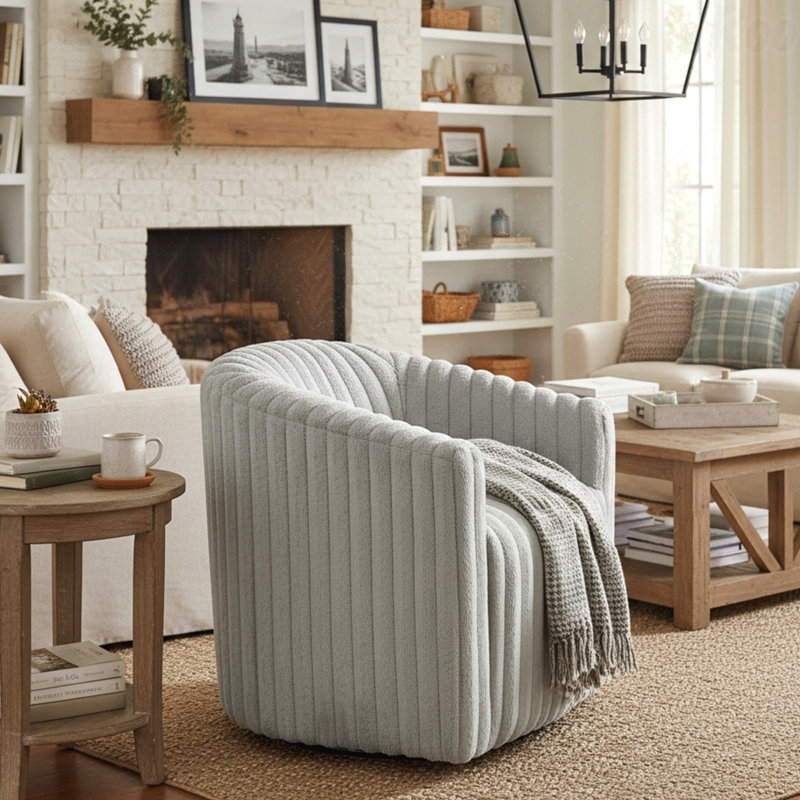 Fauteuil d'appoint pivotant à fonctionnalité pivotante - Ultra idéal pour les chambres relaxantes