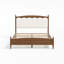 Structure de lit plateforme grand lit avec tête de lit tapissier, structure de lit de style campagnard de style Mid-Century pour la chambre à coucher, fabrication robuste et durable