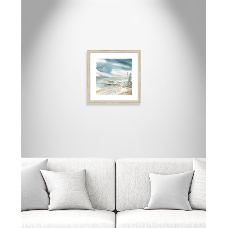 Avnoor «Subtle Mist III», reproduction de peinture à l'aquarelle encadrée, Beige, H 17,5 po x l 17,5 po x P 1,25 po
