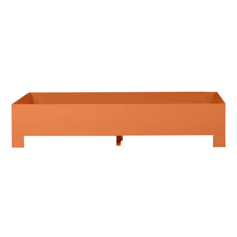 Silas Queen Standard Bed, Black, King, Citrus Orange