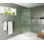 Aurora 34 in. x 78 in. Fully Frameless Fluted Radius Single Fixed Shower Panel