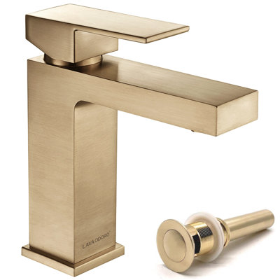 Robinet de salle de bain à un trou avec drain, robinet de salle de bain à poignée simple