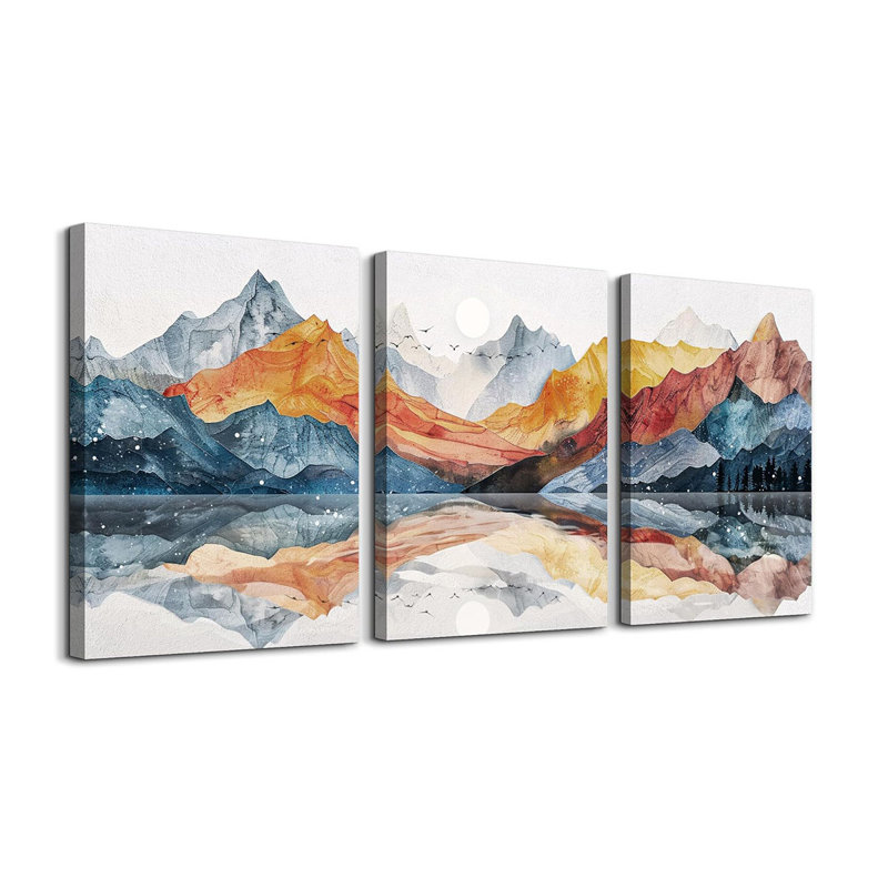 3 Piece Wrapped Canvas Print, 40 cm H x 30 cm W
