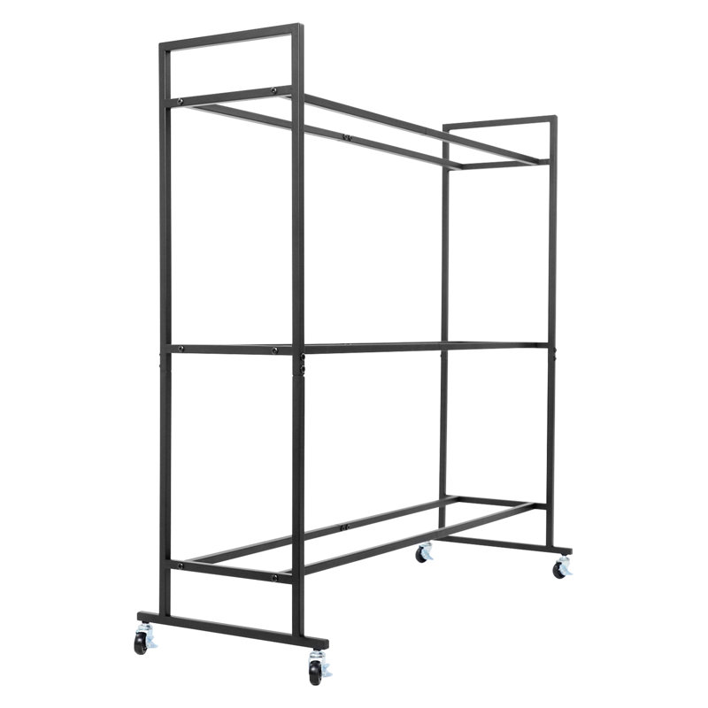 Support à ballons de remise en forme 45,7 x 15,7 x 42,2 po avec roulettes