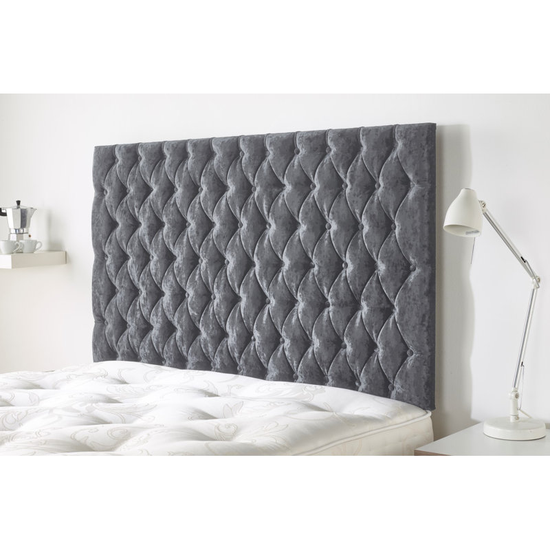 Maggie Upholstered Headboard, Single (3'), Silver