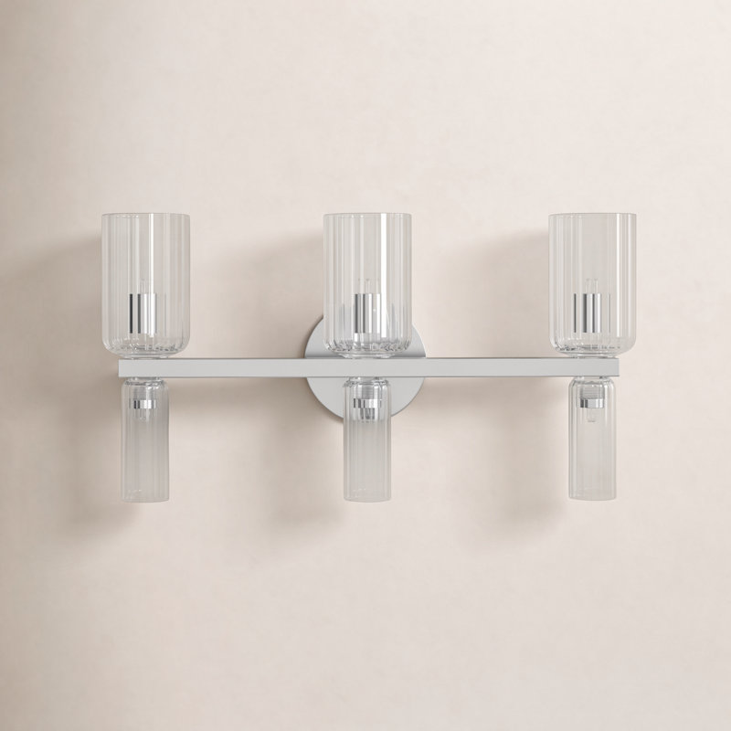 6 - Light Vanity Light, Polished Nickel