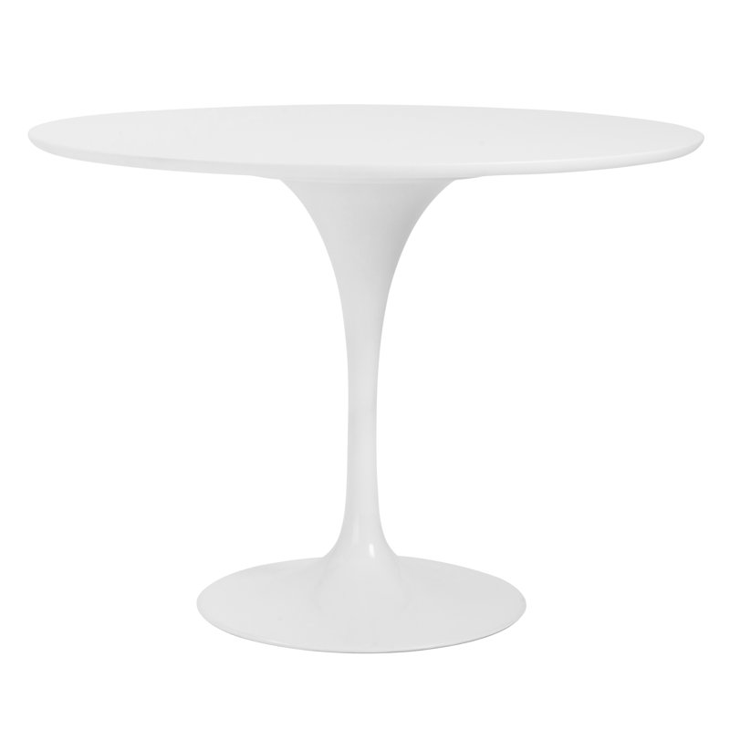 Table de salle à manger Flow, Blanc / blanc