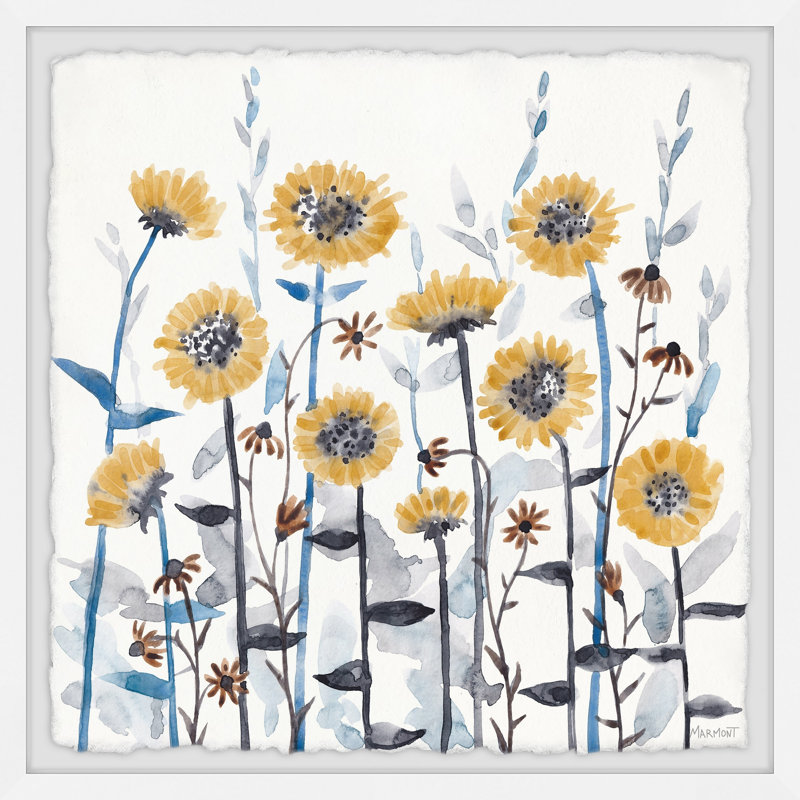 African Daisies - Single Picture Frame Painting, 30cm H x 30cm W x 3.81cm D