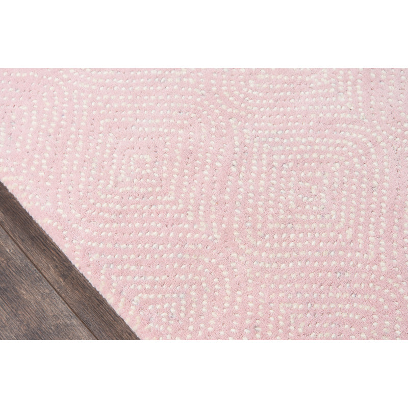 Kamayah Wool Area Rug in Pink, Rectangle 3'6" x 5'6"