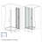 37-36"x72" Bifold Pivot Shower Door 1/4"(6mm) Tempered Glass Shower Door Chrome Aluminum Frame