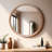 Wood Round Wall Decorative Mirror for Bathroom Bedroom-1379673204-1379673203