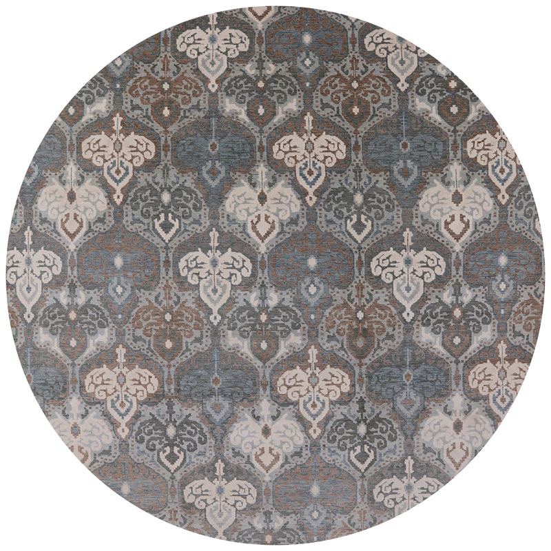 Abstract Indoor Rug, Round 8'