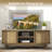 Ebern Designs Tv Stand For Tv Up To 55 Inch Television Cabinet With 2 Open Shelves Sliding Doors