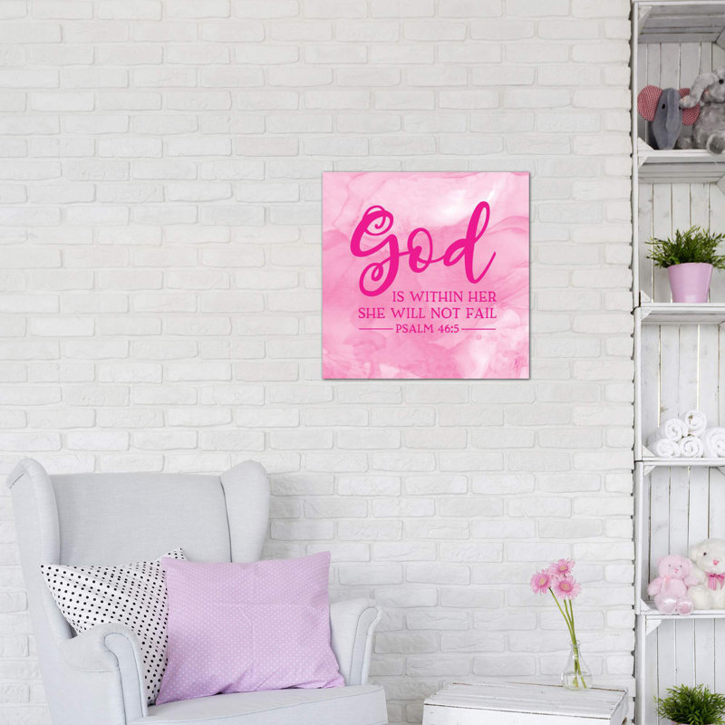 «Girl Inspired - God intérieur» par Tara Reed, reproduction d'art textuel, H 26 po x l 26 po x P 1,5 po, Toile tendue