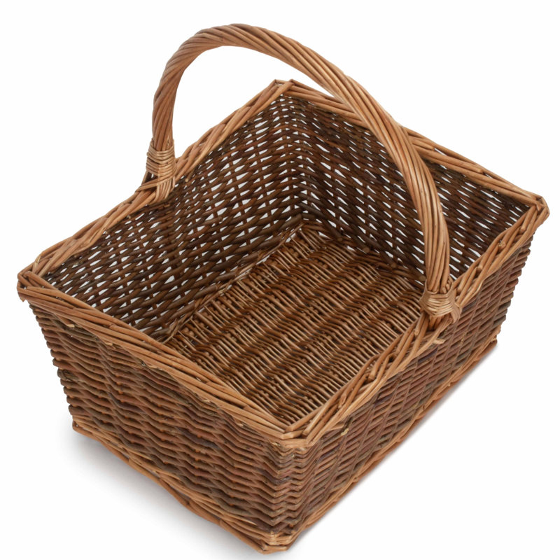 Wicker Laundry Basket with Handles, Medium (17cm x 30cm x 37cm)
