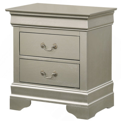 Elegant Silver Champagne Nightstand