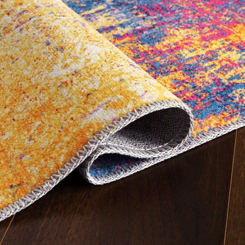 Tomek Washable Abstract Indoor Rug, Runner 2' x 6'