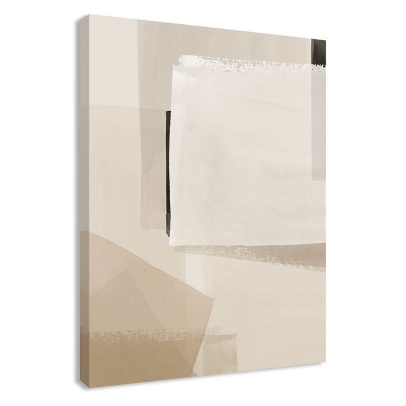 Imprimé calme et géométrique par Hazel J, 36'' W x 48'' H, Wrapped Canvas, No Frame