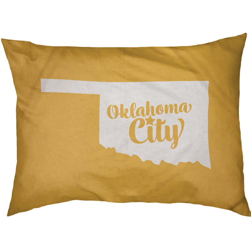 Coussin d’intérieur pour chien oklahoma city oklahoma, Petit (l 28 po x P 18 po x H 6 po), Jaune