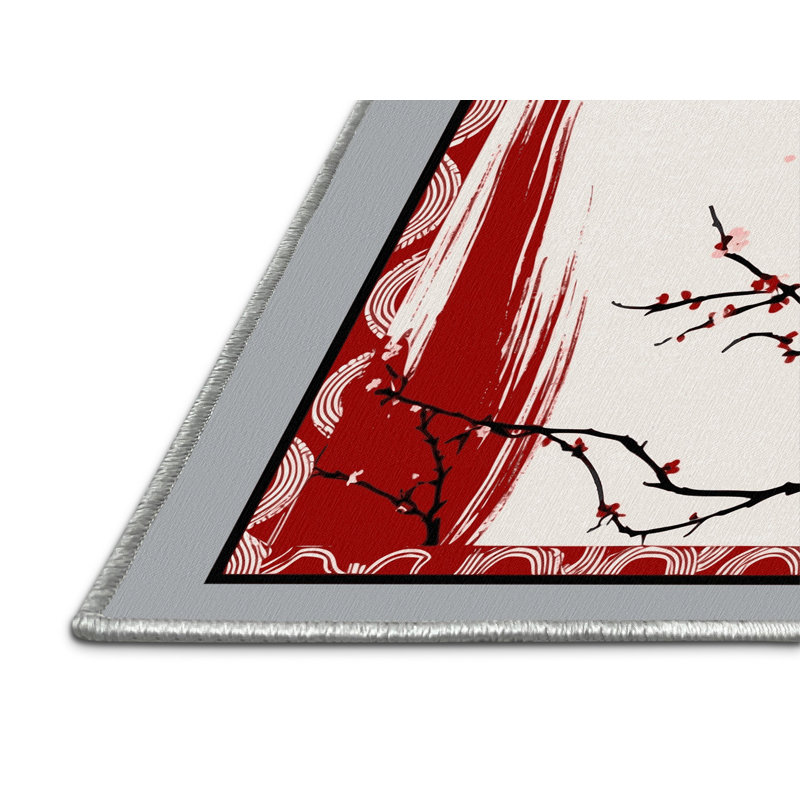 Woven Sakura Rug, Rectangle 4' x 6'