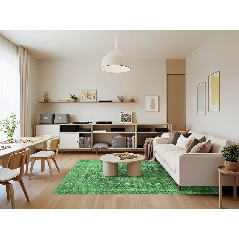 Washable Oriental Indoor Rug, Rectangle 7' x 9'
