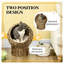 Lit pour chat rotatif à deux positions avec structure en acier surélevée
