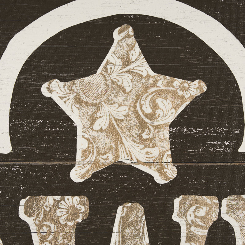 «Cowboy culture - Howdy a Hand», reproduction d'art encadrée texturée, 39.0L x 1.6W x 27.0H, Cowboy Culture - Howdy