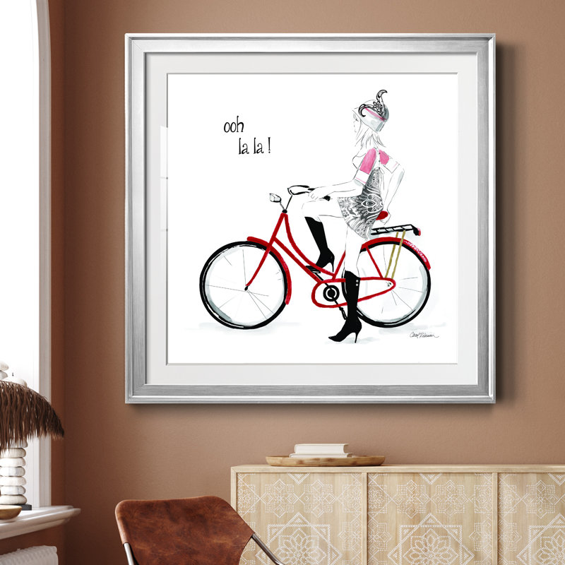 Ooh La La - cadre photo, H 26,5 po x l 26,5 po x P 1,5 po, Papier avec cadre argenté