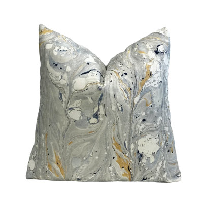 Platinum Clouds Throw Pillow Cover