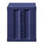 Table de chevet bleue avec tablette ouverte