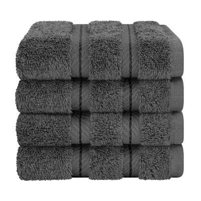 Darcelle 100% Cotton 4-Piece Turkish Washcloth Set